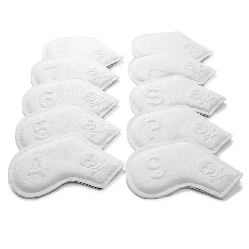 10pcs/set golf iron headcover 3-9,p,s,a , club head cover embroidery number case sport golf
