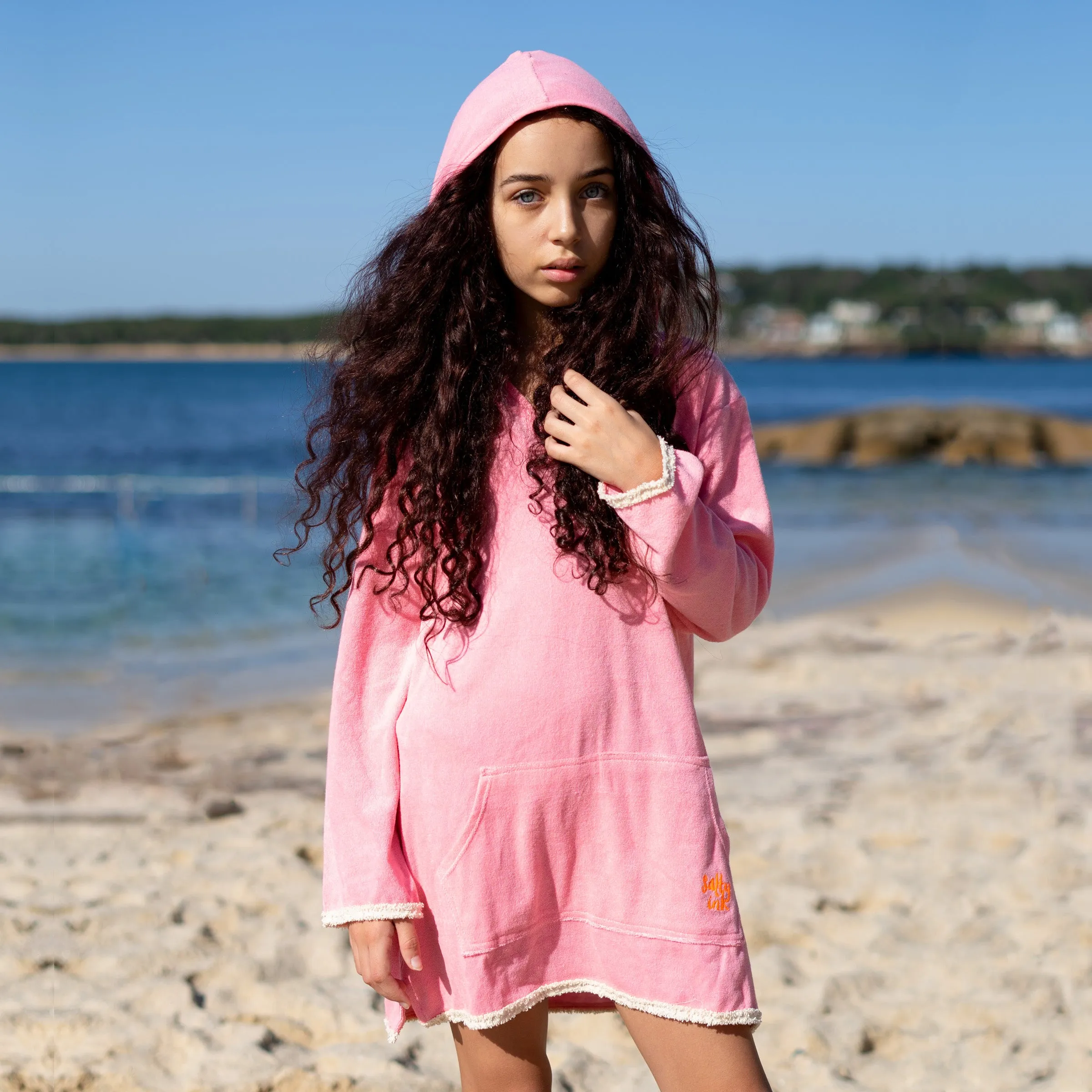 1240 Salty Beach Hoodie Coverup