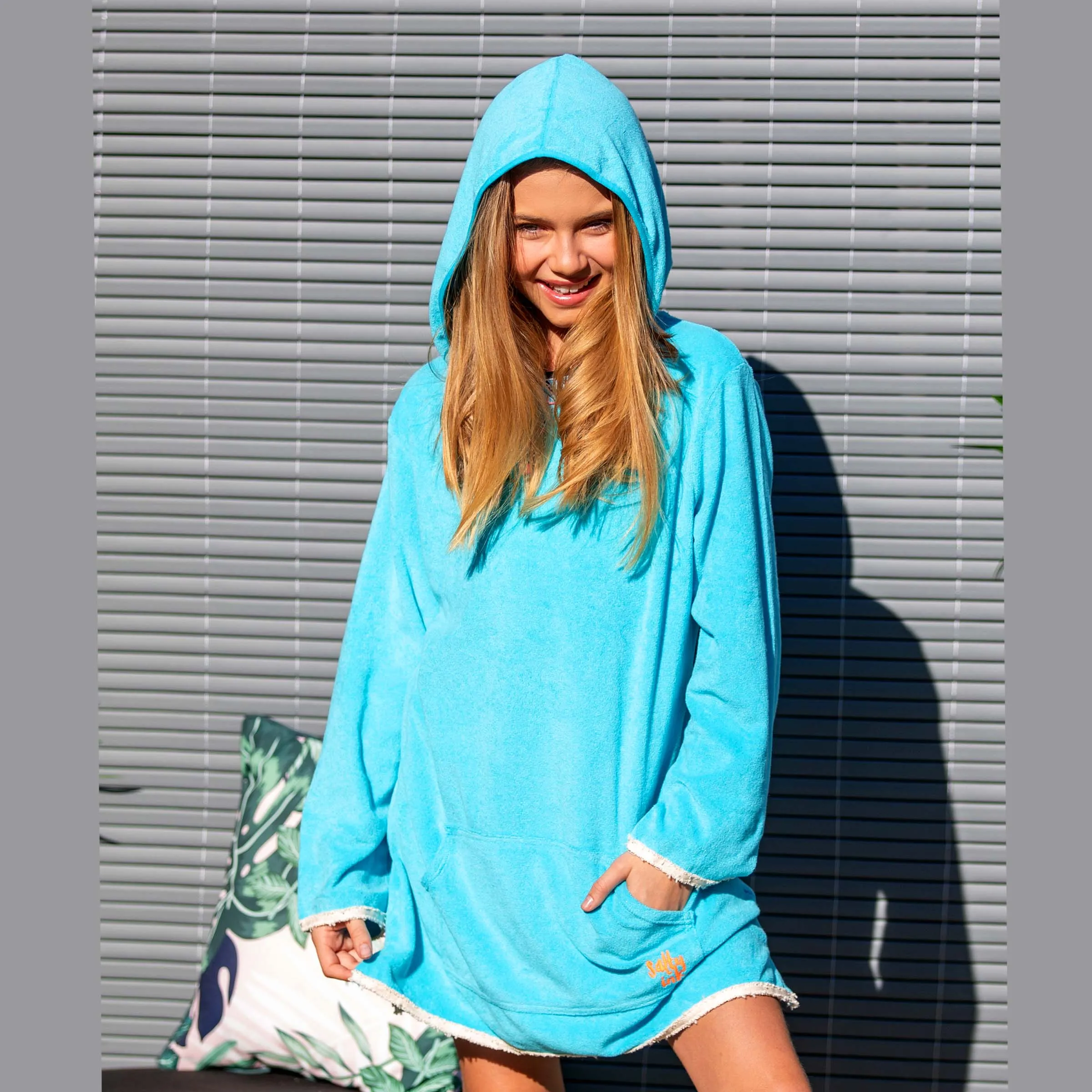 1240 Salty Beach Hoodie Coverup