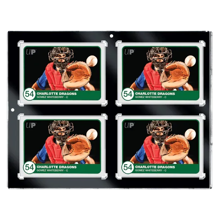 130PT 4-Card Black Border UV ONE-TOUCH Magnetic Holder