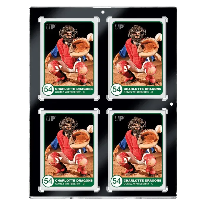 130PT 4-Card Black Border UV ONE-TOUCH Magnetic Holder