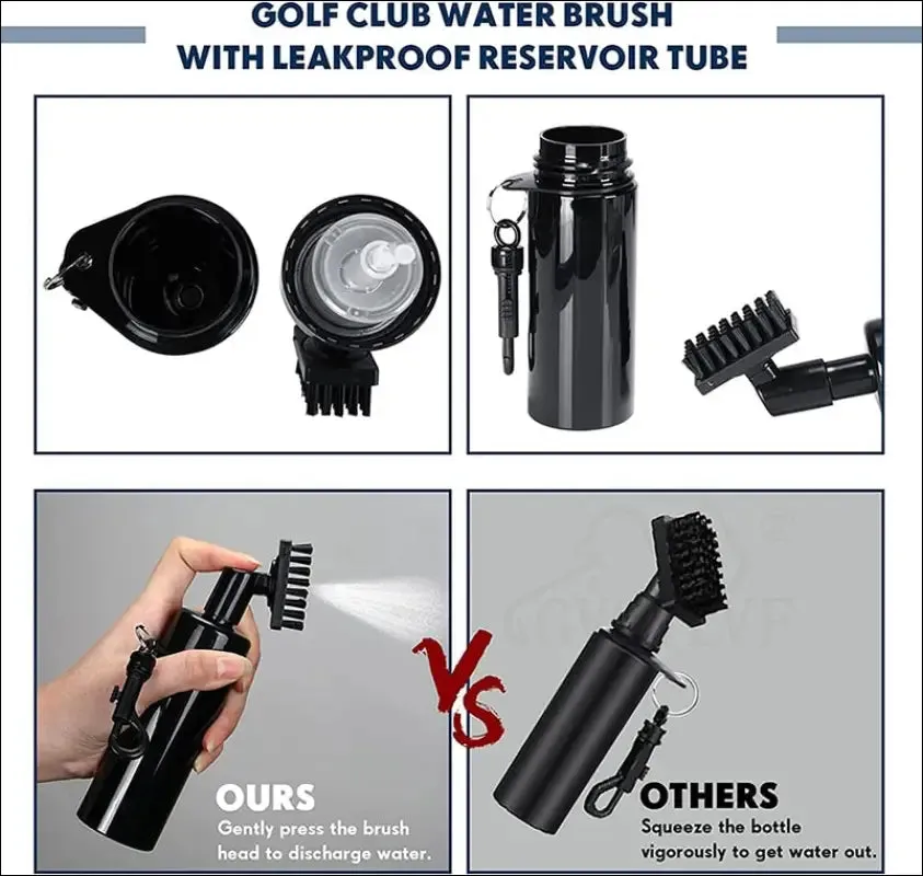 1pc golf club cleaner groove tube - leakproof golf cleaning tool