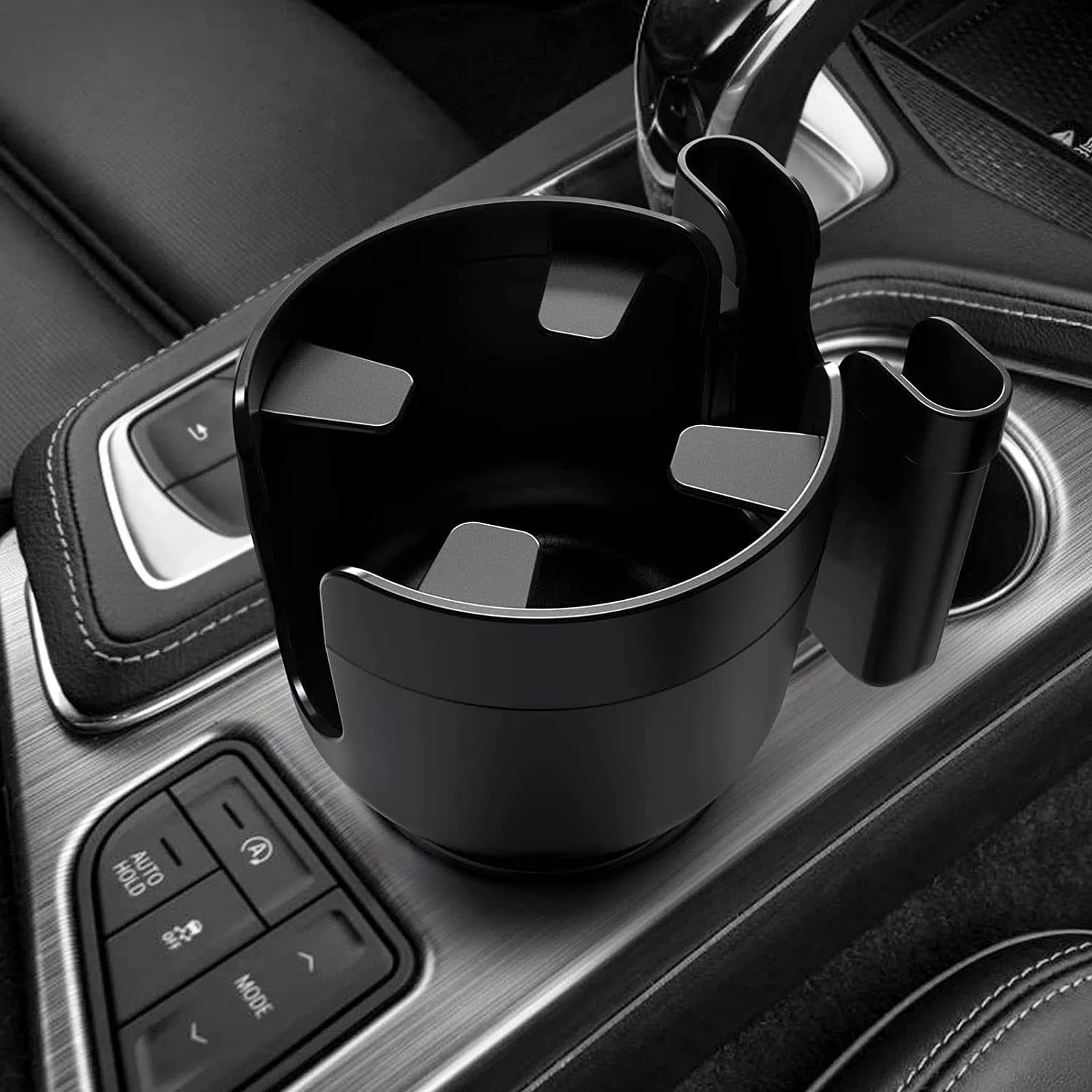 2-in-1 Car Cup Holder Expander Adapter with Adjustable Base, Custom Fit For Your Cars, Car Cup Holder Expander Organizer with Phone Holder, Fits 32/40 oz Drinks Bottles, Car Accessories MY15988