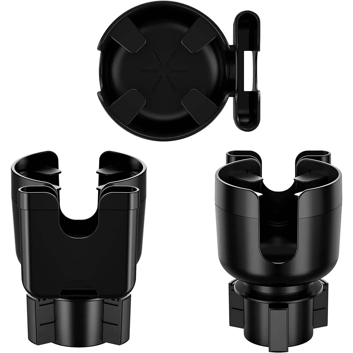 2-in-1 Car Cup Holder Expander Adapter with Adjustable Base, Custom Fit For Your Cars, Car Cup Holder Expander Organizer with Phone Holder, Fits 32/40 oz Drinks Bottles, Car Accessories MY15988
