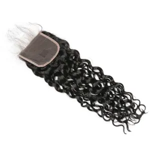 4X4 Natural Wave Closure Free Part & Middle Part Human Hair
