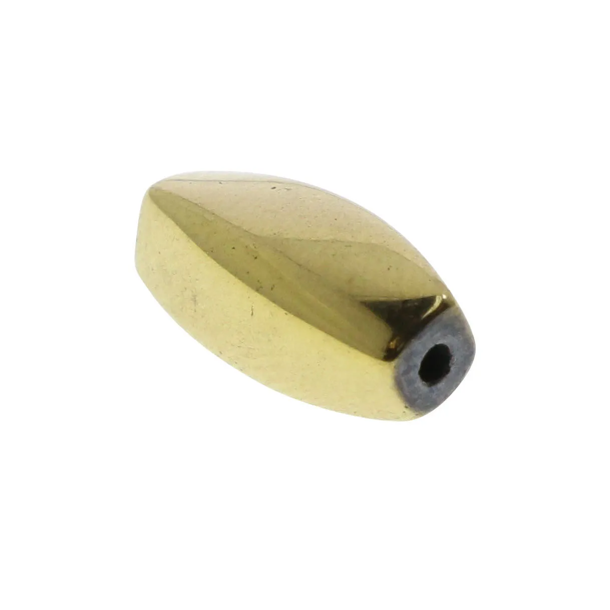 5x12mm Magnetic Hematite Goldplate Twist Mh82