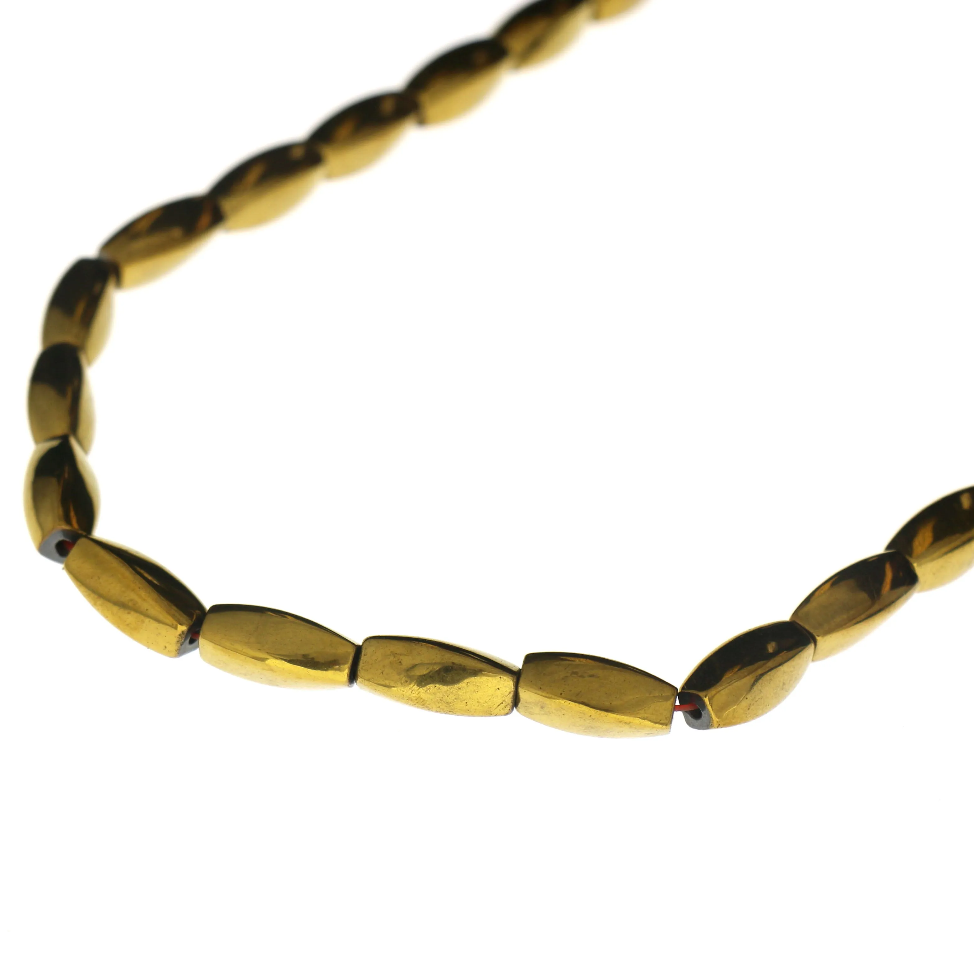 5x12mm Magnetic Hematite Goldplate Twist Mh82