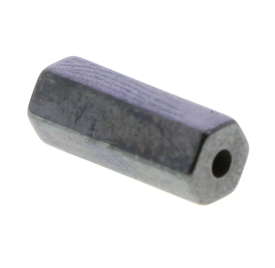 5X12mm Magnetic Hematite Hexagon Tube Mh18