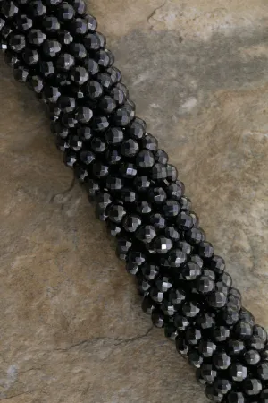6mm Magnetic Hematite Faceted Round Mh31