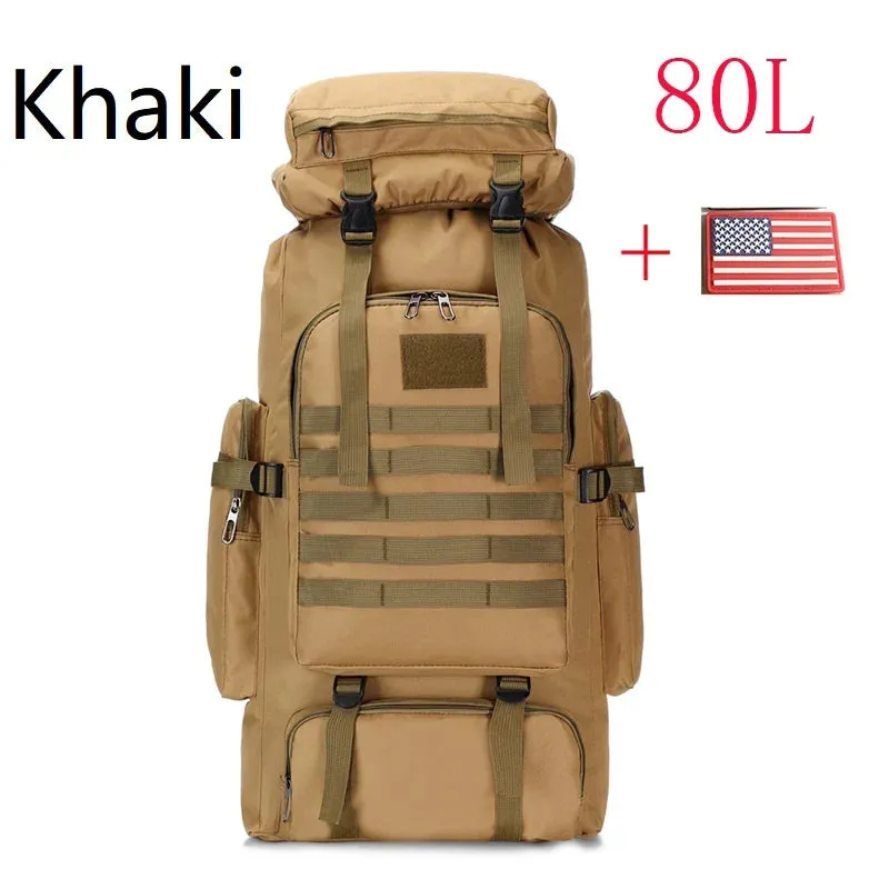 80L/100L Mountaineering Backpack: Tactical Bag for Outdoor Adventures