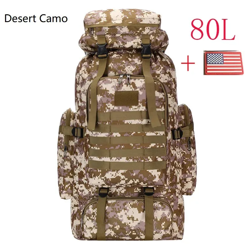 80L/100L Mountaineering Backpack: Tactical Bag for Outdoor Adventures