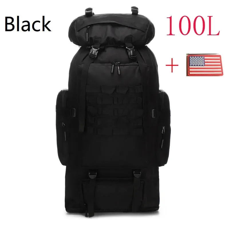 80L/100L Mountaineering Backpack: Tactical Bag for Outdoor Adventures