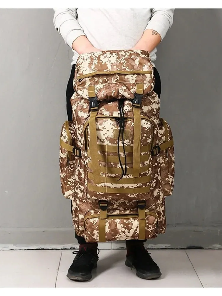 80L/100L Mountaineering Backpack: Tactical Bag for Outdoor Adventures