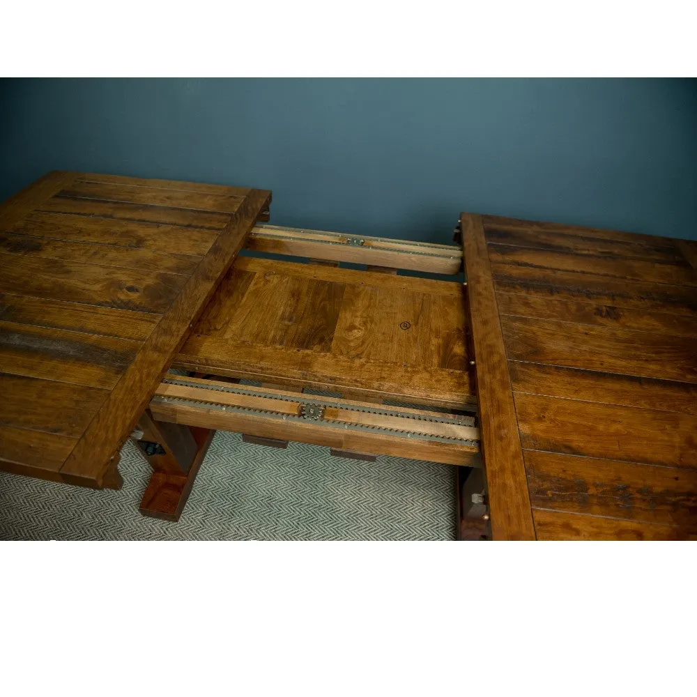 84" Holbrooke Expandable Rustic Cherry Dining Table