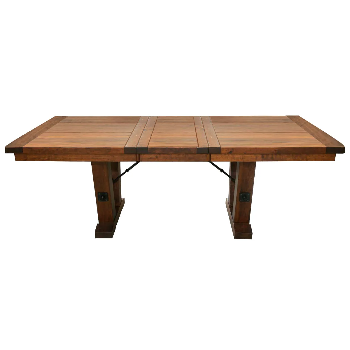 84" Holbrooke Expandable Rustic Cherry Dining Table