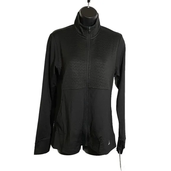 adidas Black Long Sleeve Full Zip Front Golf Jacket Size Small