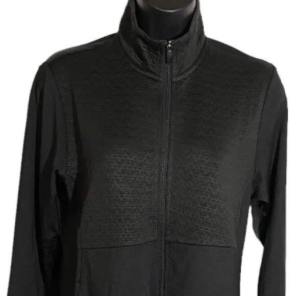 adidas Black Long Sleeve Full Zip Front Golf Jacket Size Small