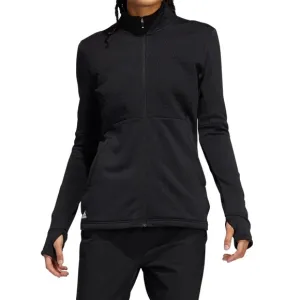 adidas Black Long Sleeve Full Zip Front Golf Jacket Size Small