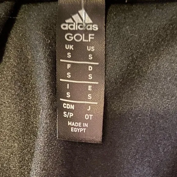 adidas Black Long Sleeve Full Zip Front Golf Jacket Size Small