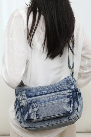 Adjustable Denim Crossbody Bag with Comfortable Strap | Stylish and Versatile Everyday Accessory