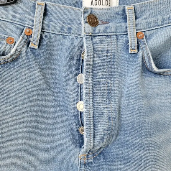 Agolde Riley High Rise Straight Crop Endeavor Denim Jean 25