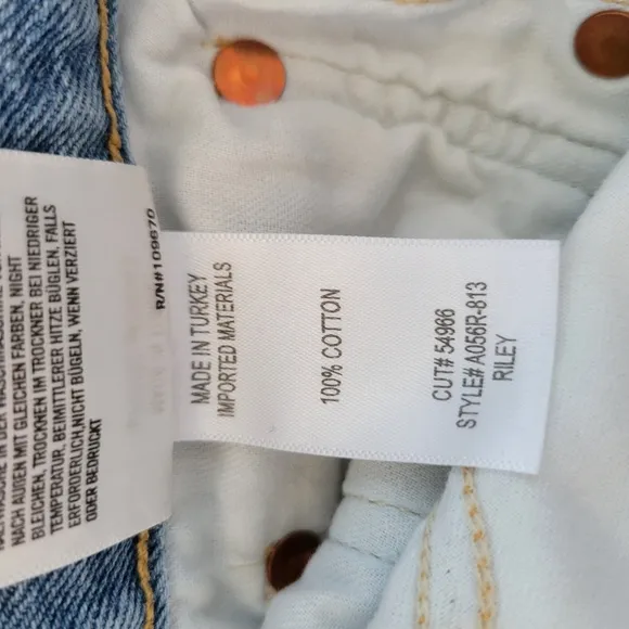 Agolde Riley High Rise Straight Crop Endeavor Denim Jean 25