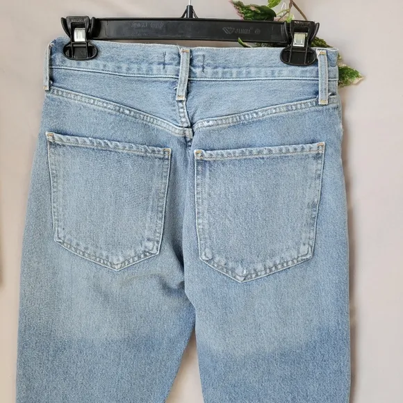 Agolde Riley High Rise Straight Crop Endeavor Denim Jean 25