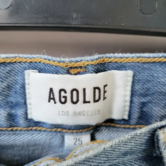 Agolde Riley High Rise Straight Crop Endeavor Denim Jean 25