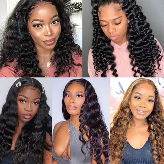 Alipop 4x4 Lace Closure Wig Loose Wave Human Hair Wigs Pre Plucked Wigs Real Hair