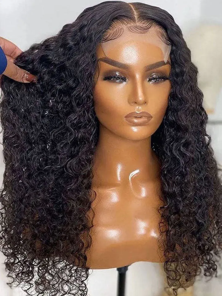 Alipop 4x4 Lace Closure Wig Water Wave Human Hair Wigs Pre Plucked Wigs Real Hair