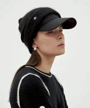 Anell Golf Pure Angora Beanie - Black