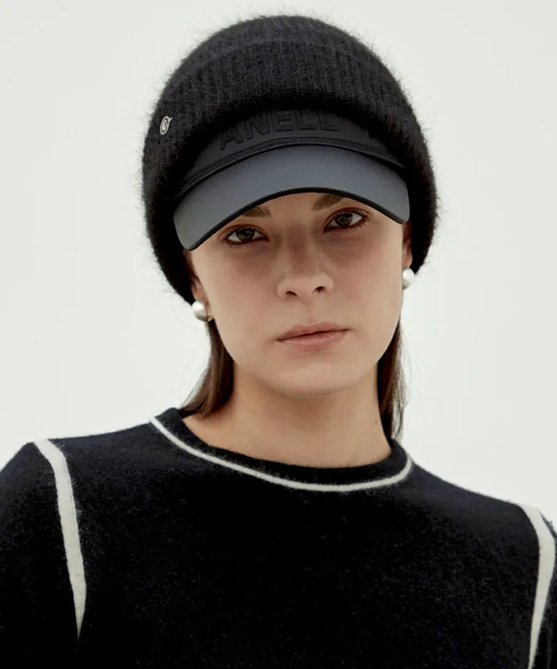 Anell Golf Pure Angora Beanie - Black