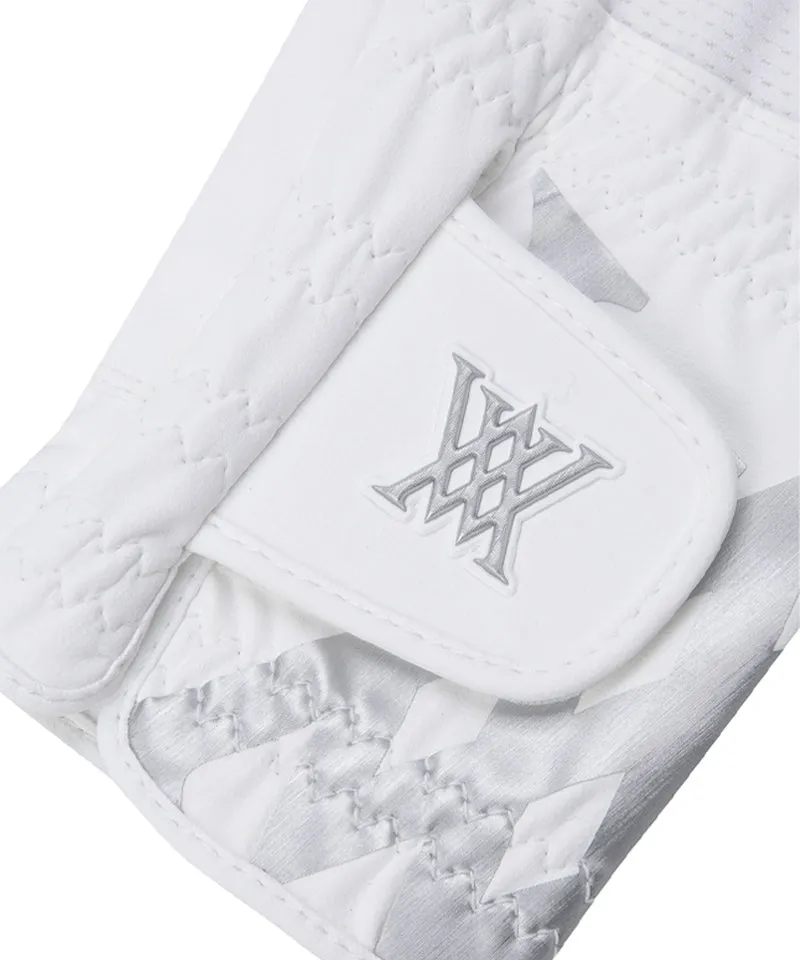 ANEW GOLF Men's Logo Point Mesh Gloves (Left Hand) - White