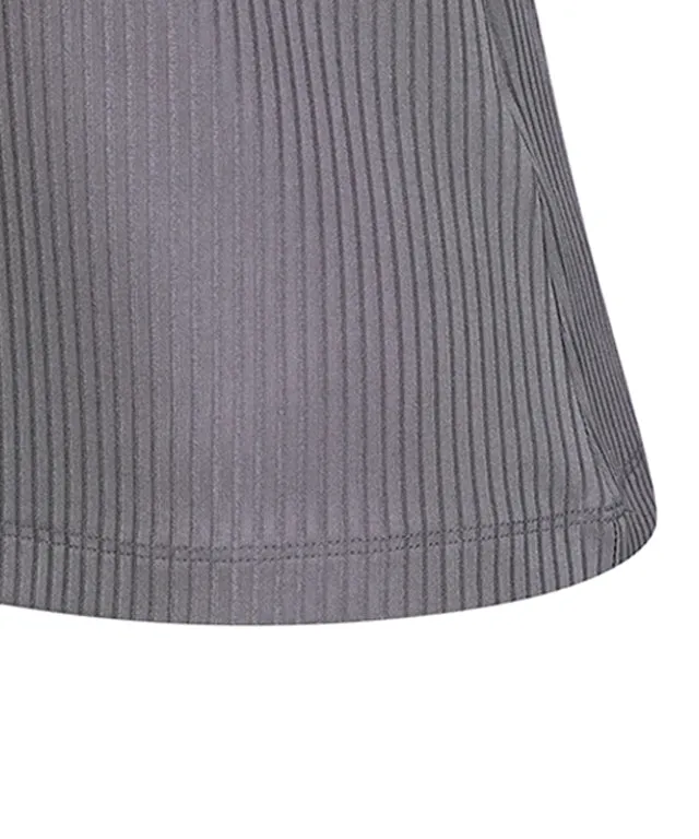 ANEW Golf: Women Zipper Point Golgi Long T-shirt - Gray
