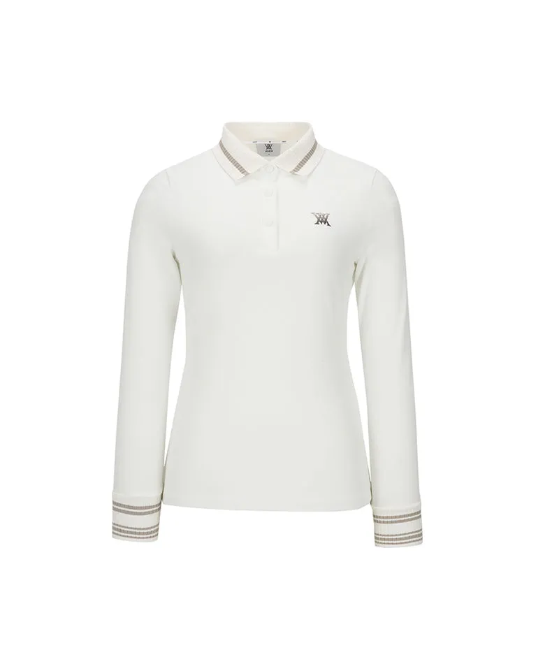ANEW Golf Women's Knit Collar Long T-Shirt - Ivory