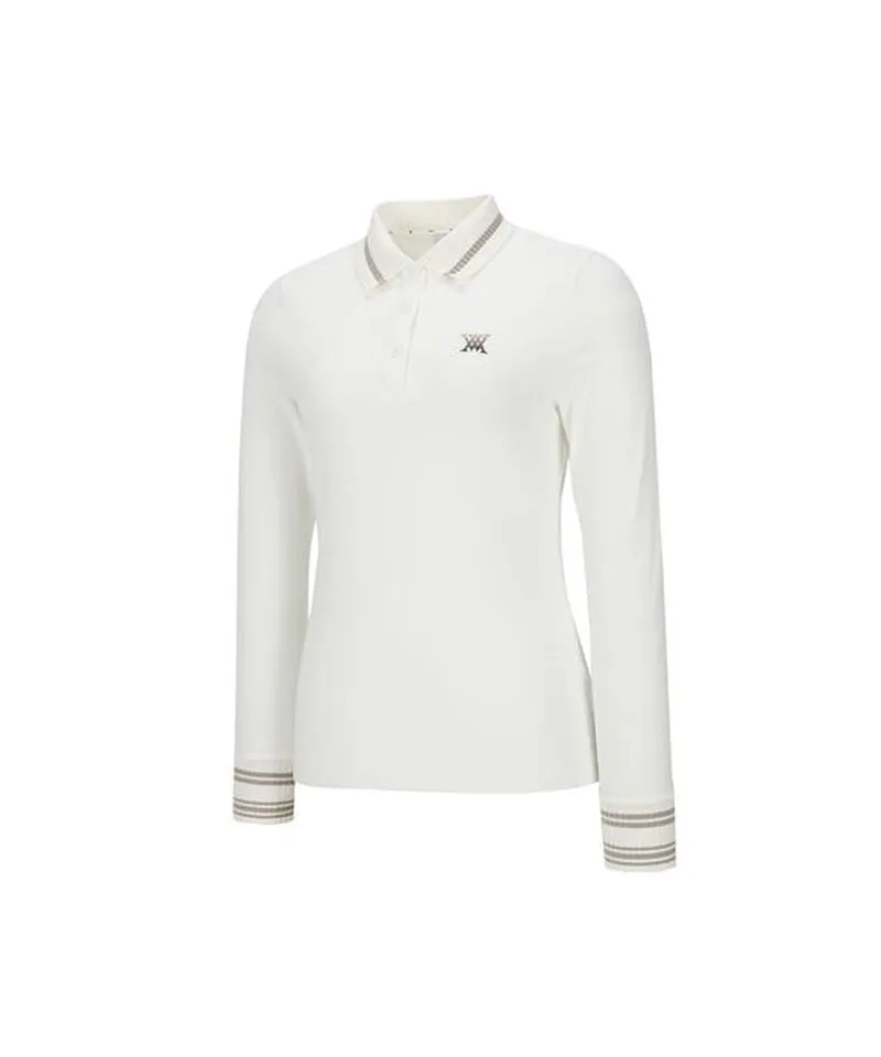 ANEW Golf Women's Knit Collar Long T-Shirt - Ivory