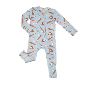 Angel Dear Baseball 2 Way Zipper Romper