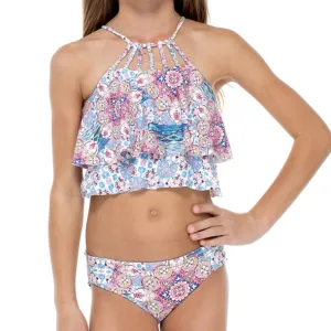 AZUCAR - Tankini Side Tab Ruched Back Bikini