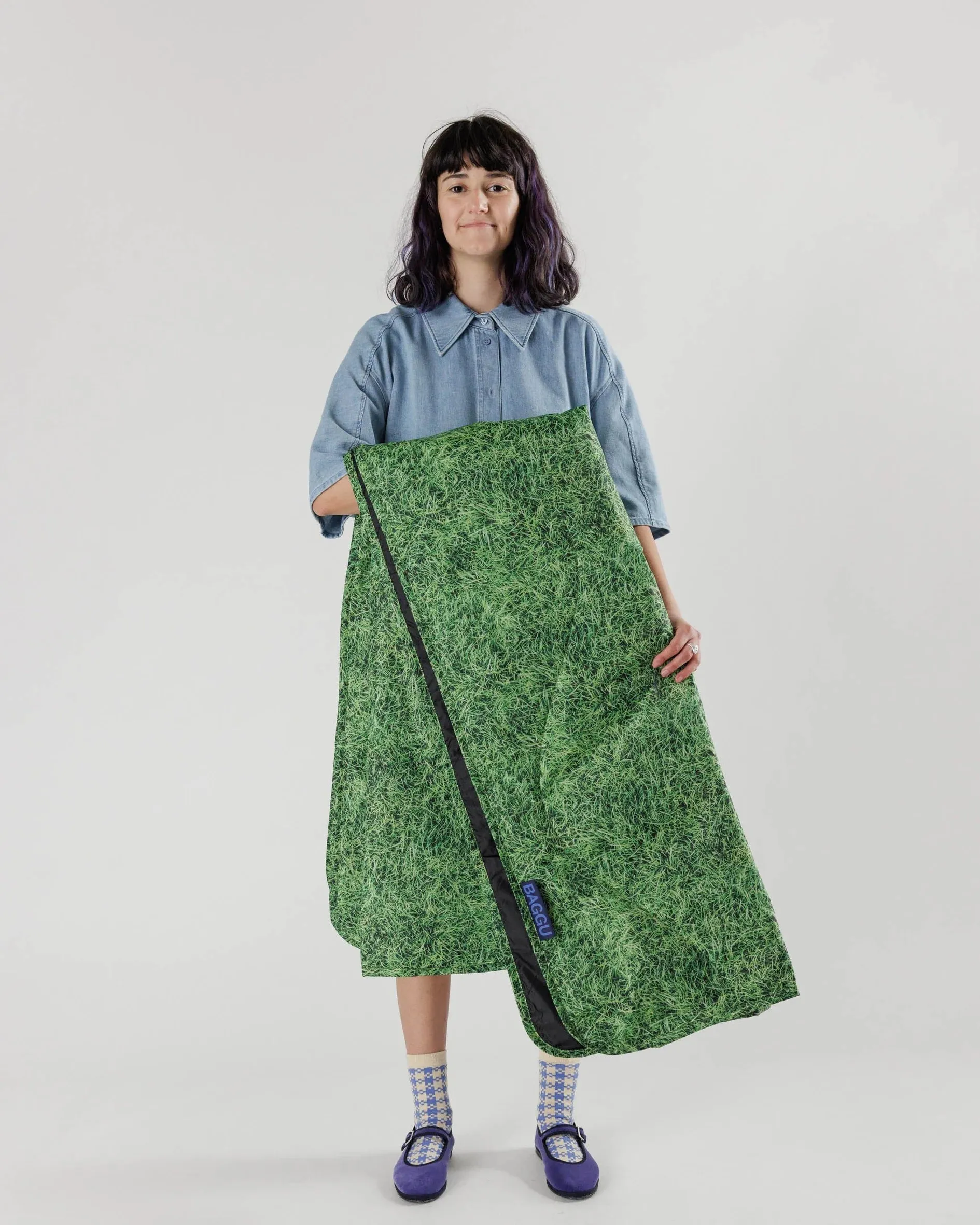 Baggu Puffy Picnic Blanket - Grass