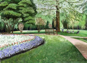 Barb Hahn: “English Picnic” Fine Art Print
