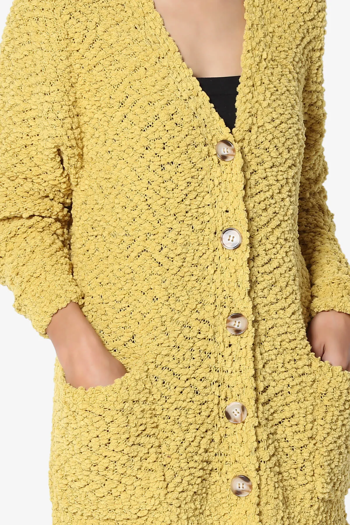 Barry Button Teddy Knit Sweater Cardigan PLUS