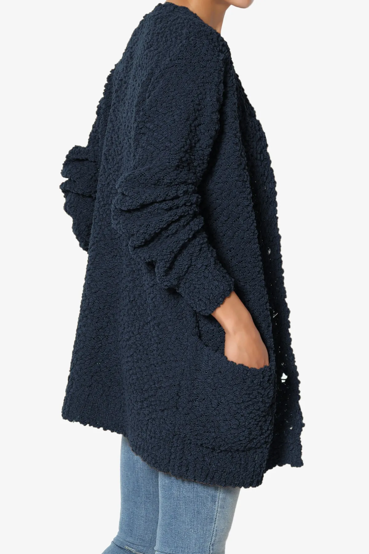 Barry Button Teddy Knit Sweater Cardigan PLUS