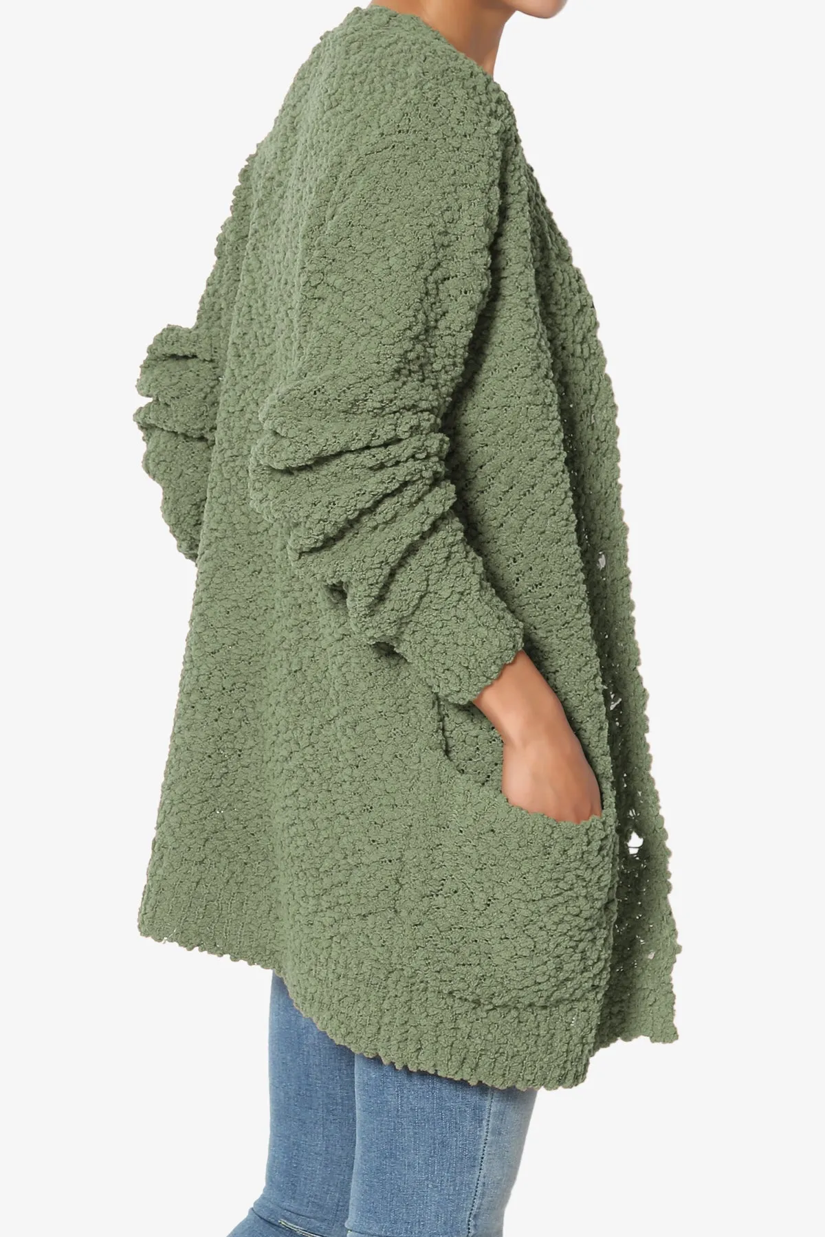 Barry Button Teddy Knit Sweater Cardigan PLUS
