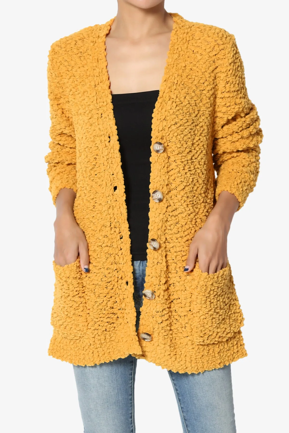 Barry Button Teddy Knit Sweater Cardigan PLUS
