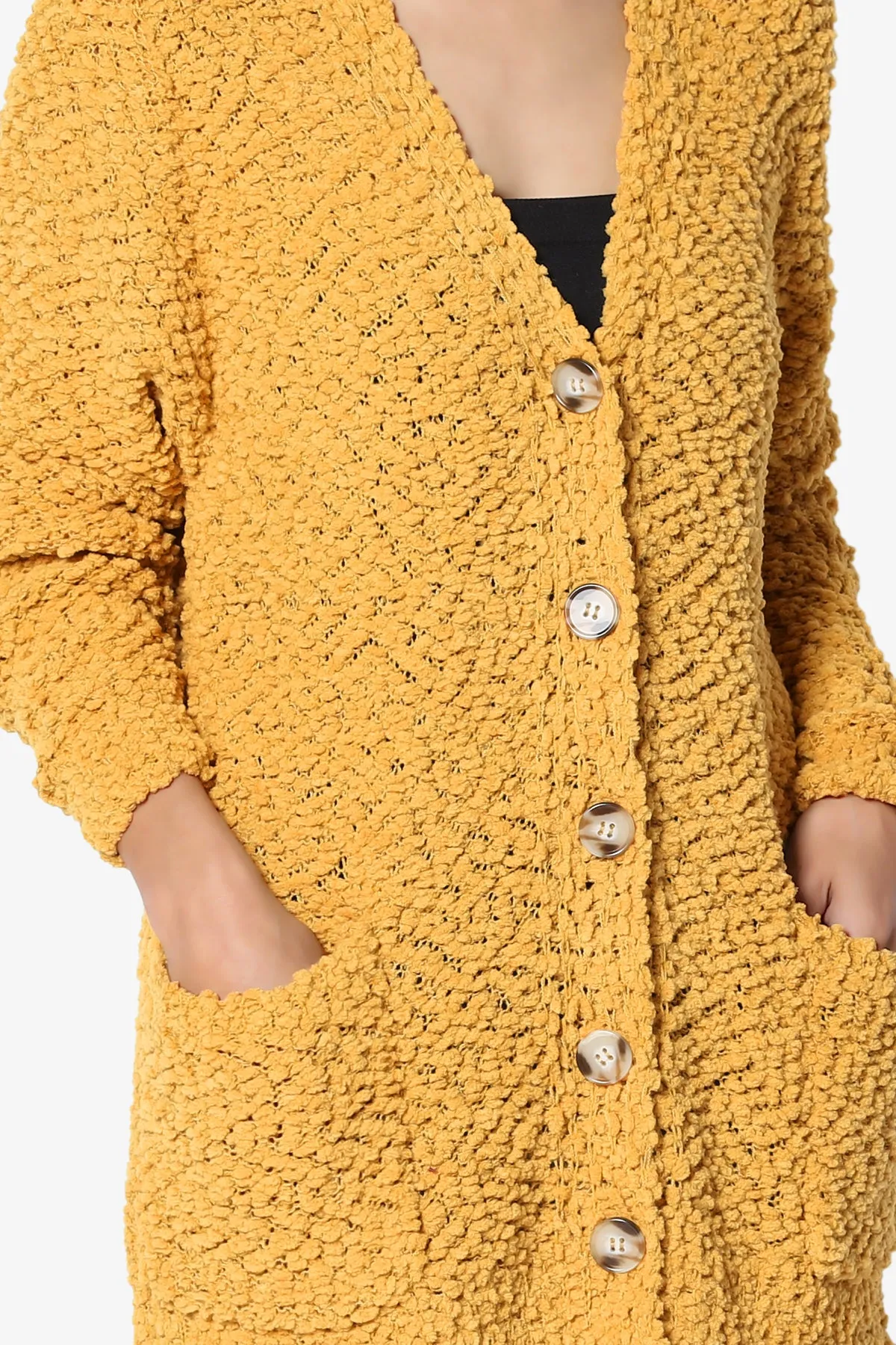 Barry Button Teddy Knit Sweater Cardigan PLUS