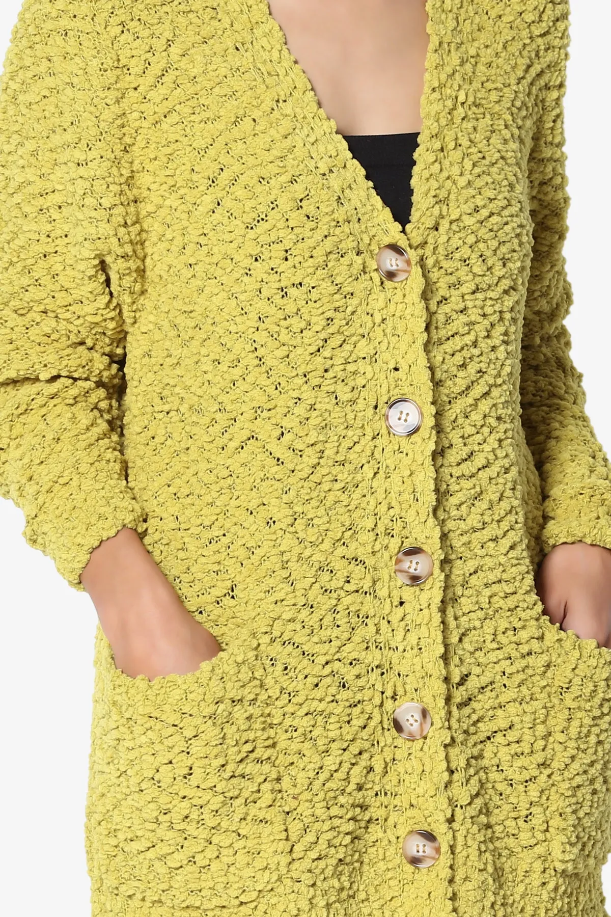 Barry Button Teddy Knit Sweater Cardigan PLUS