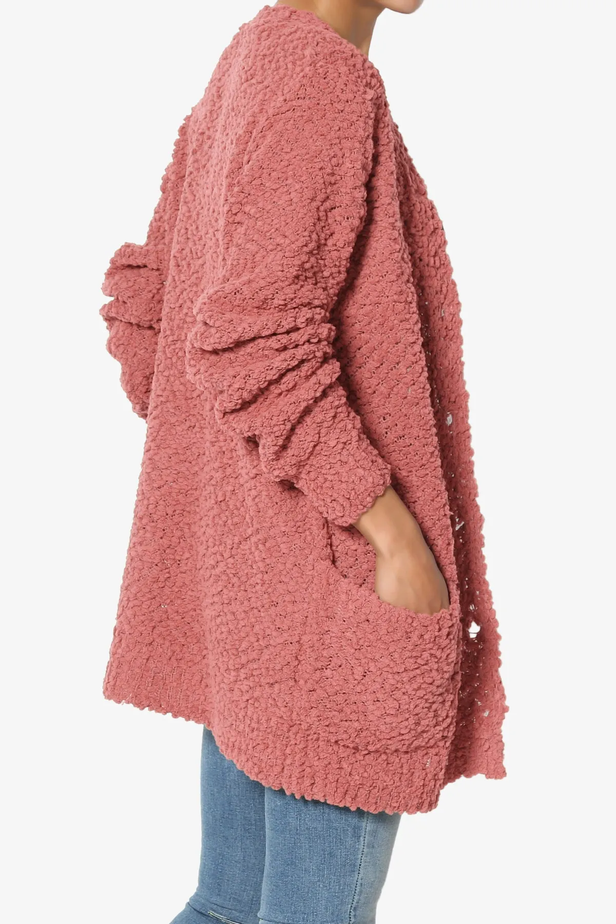 Barry Button Teddy Knit Sweater Cardigan PLUS