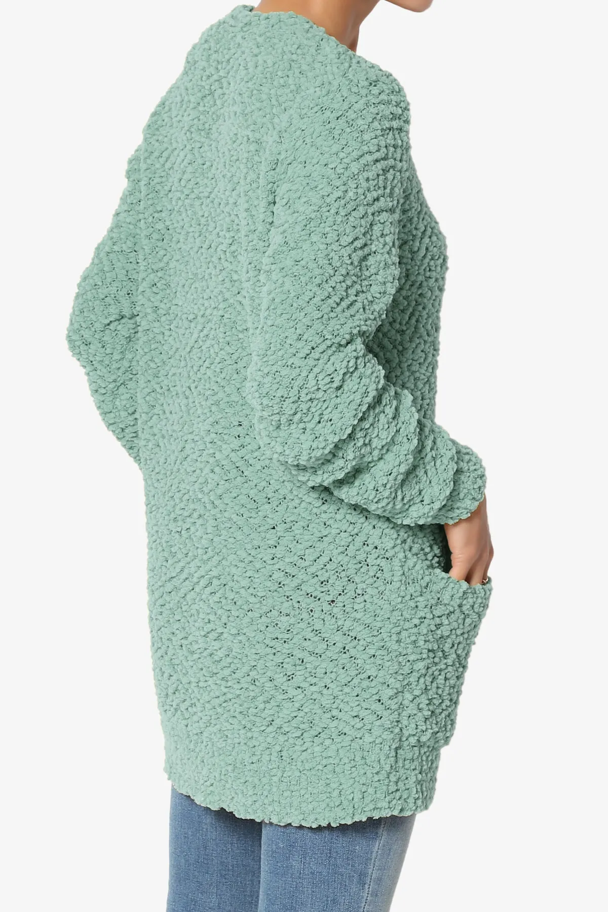 Barry Button Teddy Knit Sweater Cardigan PLUS