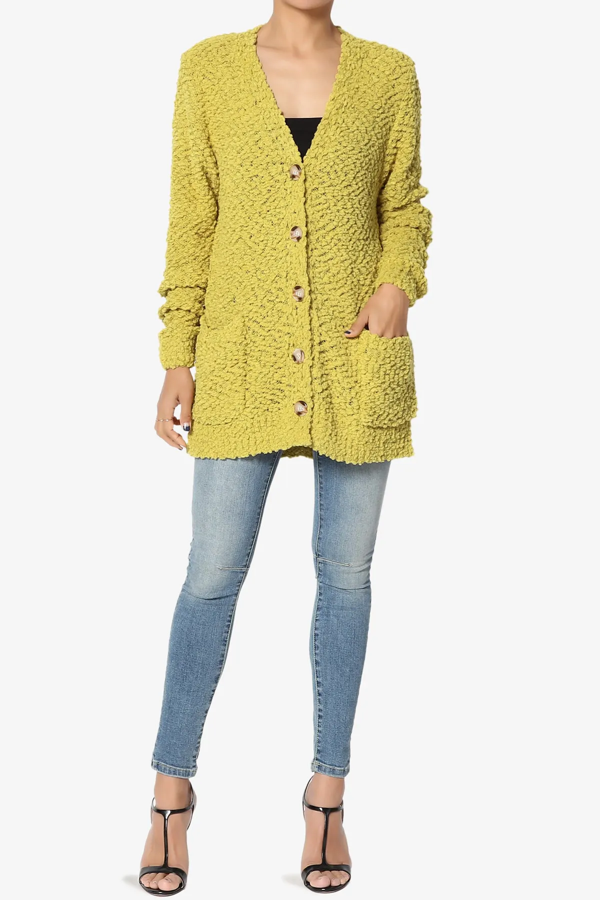 Barry Button Teddy Knit Sweater Cardigan PLUS