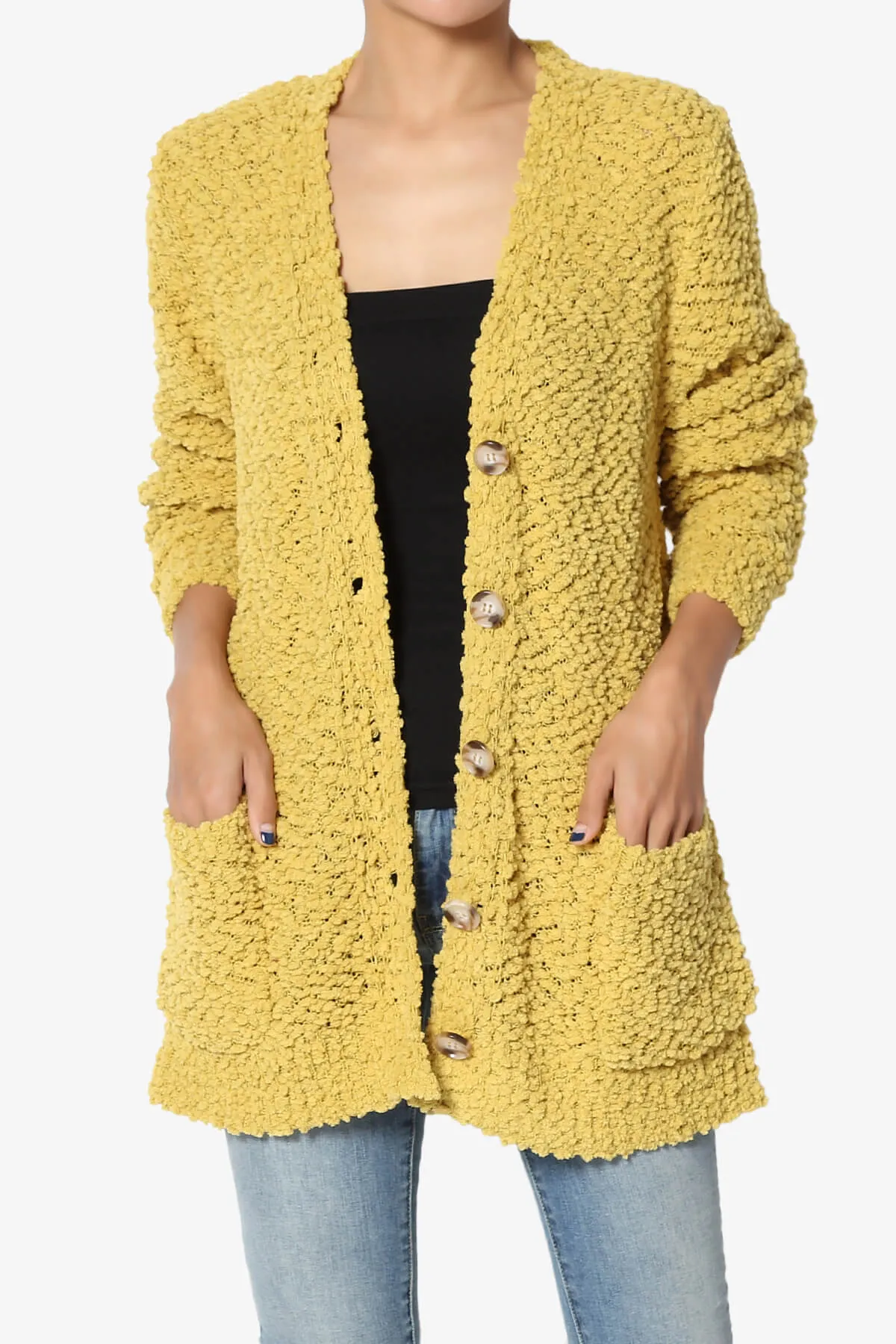 Barry Button Teddy Knit Sweater Cardigan PLUS